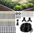 Automatic Garden Irrigation System 200ft Upgraded Drip &amp Spray Watering Kit with 36 Adjustable Copper Nozzles for Raised Beds Outdoor Garden Lawn Potted Plants &amp Greenhouse (200ft)