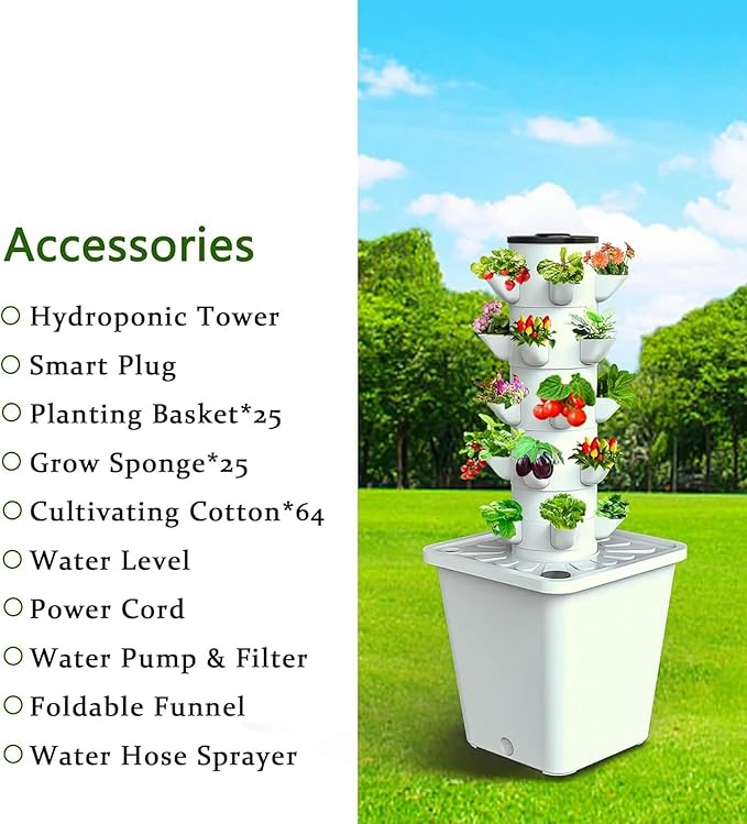 Hydroponic Culture 30 Vertical Hydroponic Tower Interior Garden Smart Kit