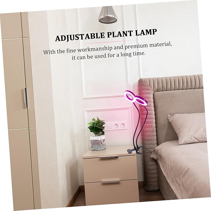 Led Plant Growth Lamp Seed Starting Grow Lights Dual-Head Clamp Light Indoor Greenhouse Lighting