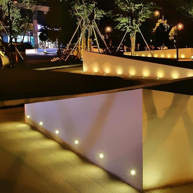 4 Pack LED Underground Light COB Floor Lamp IP65 Waterproof Outdoor Ground Spot Landscape Garden Square Path Yard Recessed Buried Spotlight (White 5W)
