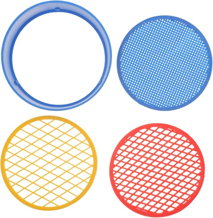 BESPORTBLE 9sets Plastic Soil Sifter Gardening Sieve Tool Uniform Mesh for Separation Tool for Planting and Soil Preparation
