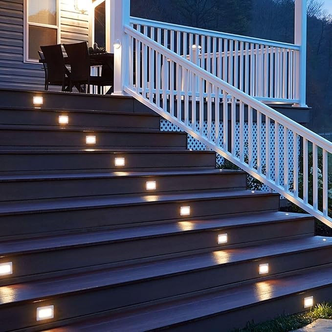LED Landscape Recessed Spot Light - AC220V Underground LED Spotlight Outdoor Recessed Step Light IP65 Outdoor Recessed Spot Lights Ground LED Landscape Lights(Yellow5w)