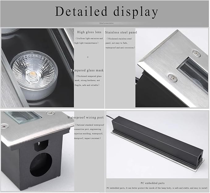 Rectangle Outdoor Buried Lamp - Ground LED Landscape Lights(White9w)