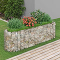Gabion Raised Bed Silver Galvanized Iron Medium Durable Gardening Pots &amp Planters 152025