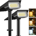 Solar Light Outdoor Waterproof IP65 56 LED 3 Color Modes Solar Spot Lights Outdoor Solar Powered Garden Lights for Outside Landscape Pathway Yard House Patio Garage Driveway Tree 2Pack