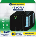 VEYOFLY Fly Trap Indoor Refill Fruit Fly Traps Gnat Traps for HouseFly Catcher Fly TrapPlug in Catch for Fruit FliesMothsGnats Mosquito Trap (Pack of 10 Refills-Black)