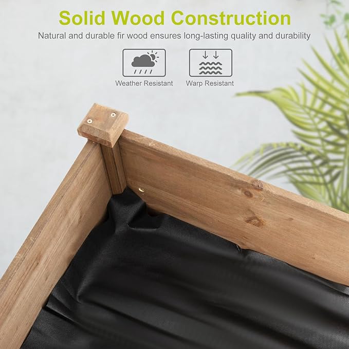 Raised Garden Bed with Legs Outdoor Elevated Garden Box with Legs Large Storage Shelf for Vegetable Flower Herb Easy to Assemble81x23x31 in