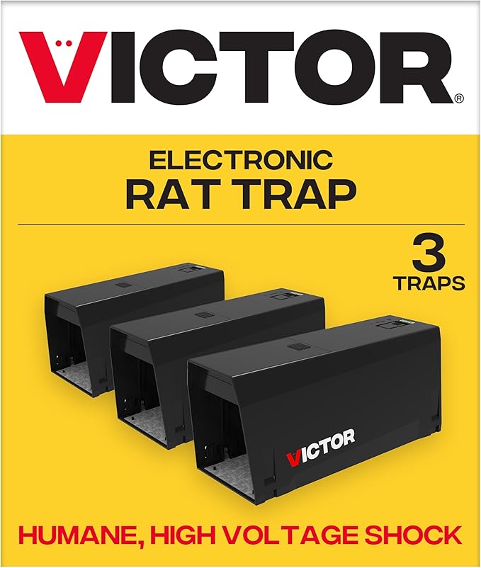 Victor Indoor Electronic Rat Trap Humane Electric Rat Traps Indoor for Home No Touch No See Traps Pack of 3 - M241BSR-3 - Includes 3