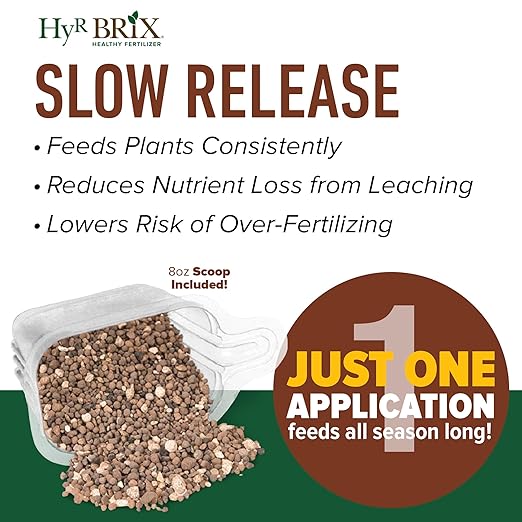HyR BRIX All Natural &amp Organic 1-1-8 Vegetable Garden Fertilizer 20lb Bucket - Slow-Release Plant Food with Calcium &amp Sulfur - Essential Micronutrients for Healthier Produce