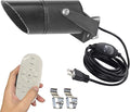 Kiven LED Indoor/Outdoor Waterproof Spotlight Dimmable 7W Porch Light with 9.84 FT Plug-in Cord and Remote Control Plug in Accent Light with Vinly Siding Hooks for Plants Porch Garden