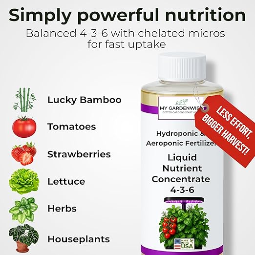 Liquid Plant Food – Hydroponics Nutrients for Indoor House Plants Tomato Strawberry Lucky Bamboo Lettuce Vegetable Garden &amp Herbs – Aero Nutrients Liquid Fertilizer for All Growing Systems (3