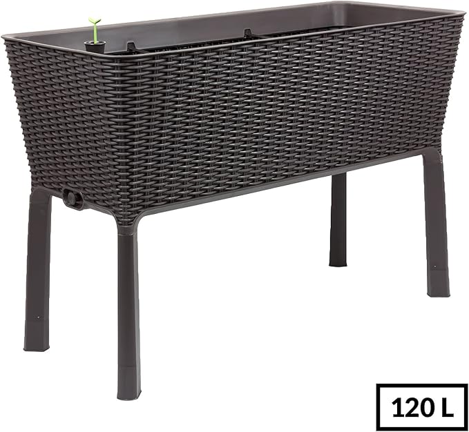 Keter Easy Growing Garden Raised Garden Bed Elevated Vegetable Planter - Anthracite