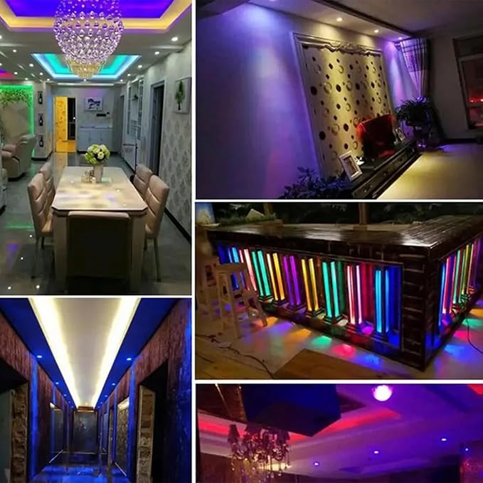 1W Mini LED Spotlight 16 Packs of Lighting angle 30° Colorful+control Recessed Ceiling Lamp 12V with Transformer 20x25mm Black