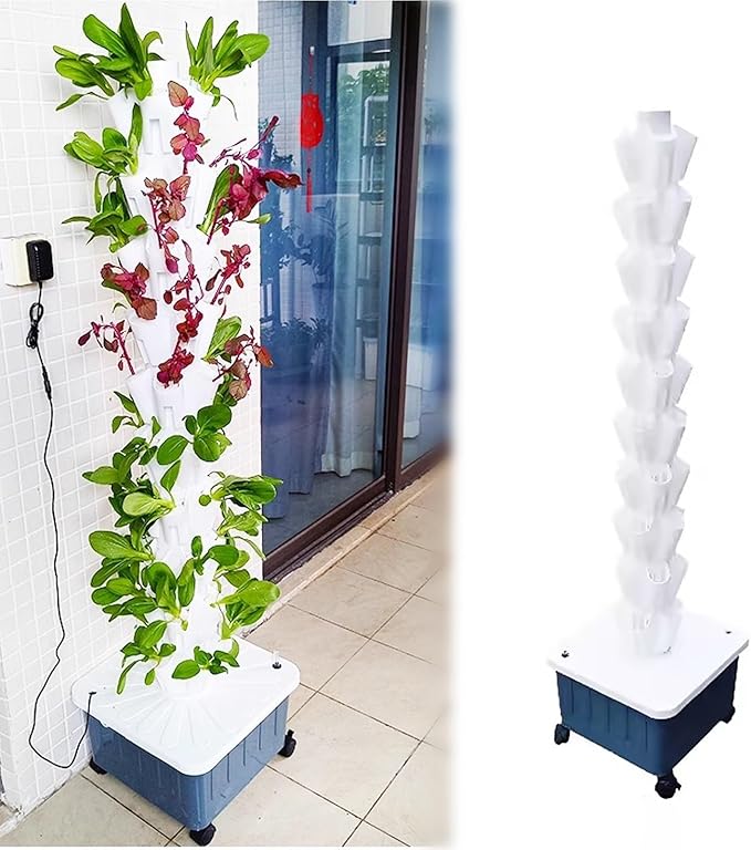 Hydroponics Growing SystemIndoor herb Gardenhydroponic Growing Kits &amp SystemsVegetables hydroponic Grow kitwith Hydrating Pump Adapter Net Pots. (Size : 10th Floor)