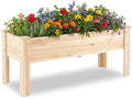S AFSTAR Wooden Raised Garden Bed with Legs Heavy-Duty Elevated Planter Box with Drainage Holes Fir Wood Garden Box Outdoor for Vegetable Flower &amp Herb Easy-Assembly
