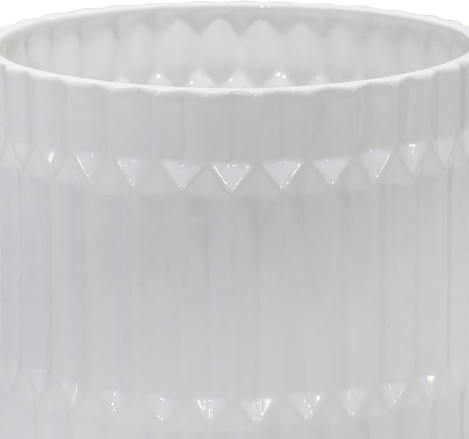 Generic S2 Fluted Planter W FEET 1012 White