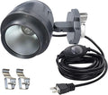 Kiven 10W Black Plug in LED Indoor/Outdoor Waterproof Spotlight Aluminum Porch Light with 9.84 FT Plug-in Cord Plug in Accent Light with Vinly Siding Hooks for Plants Porch Garden(Cool White)
