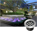 Submersible LED Spotlight - 12V IP68 Waterproof Pool Light for Pond Fountain Spa Garden Patio Lawn Driveway - Available in 12W White and 24W Blue