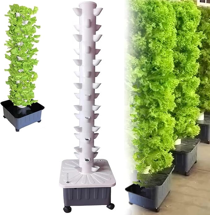 Garden Hydroponics GrowingSmart Garden Planter Vertical Hydroponics TowerGermination Aeroponics Growing Kitfor HerbsFruits and VegetablesIndoor Outdoor Shome Gardening
