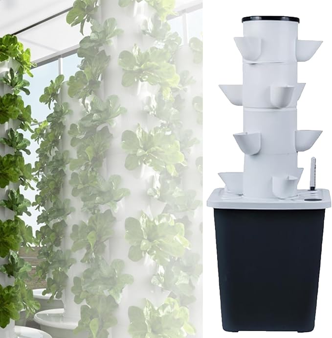 Vertical Garden Planting Box Indoor Garden Hydroponic Planting System DIY Hydroponic Planting Kit Suitable for Herbs Fruits and Vegetables(20 Holes)