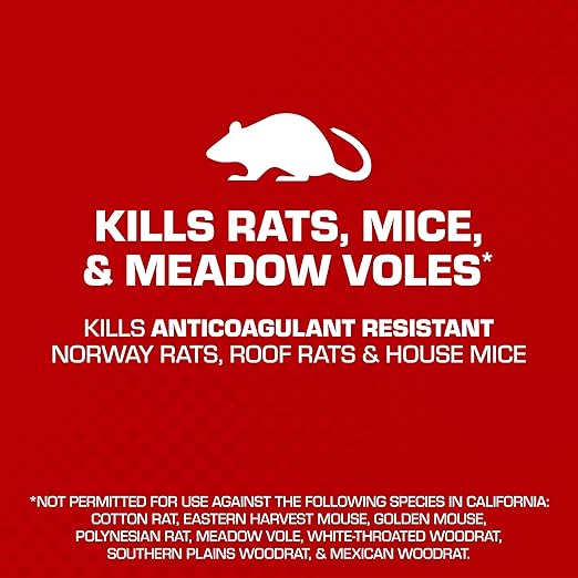 Tomcat with Bromethalin Bait Chunx Pail Rat and Mice Control for Agricultural Use and Professional Applicators 4.25 lbs. (Pack of 4)
