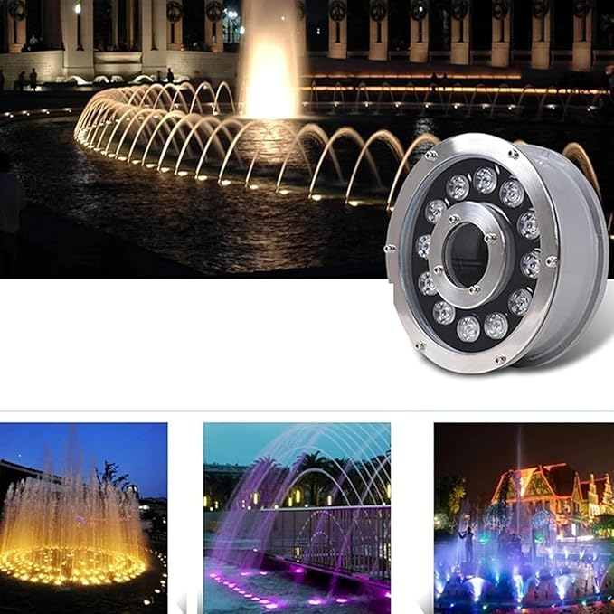 Underground Light Ground Lights Waterproof Stainless Steel Swimming Pool Underwater Light Submersible Underwater Landscape Spotlight(24w85-265V) (24w 85265V)