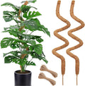 Soupiar 2 Pack 60'' Bendable Moss Pole for Monstera &amp Pothos - Tall Handmade Coco Coir Plant Support Stakes for Large Climbing Indoor Plants Potted Houseplant Trellis Accessories