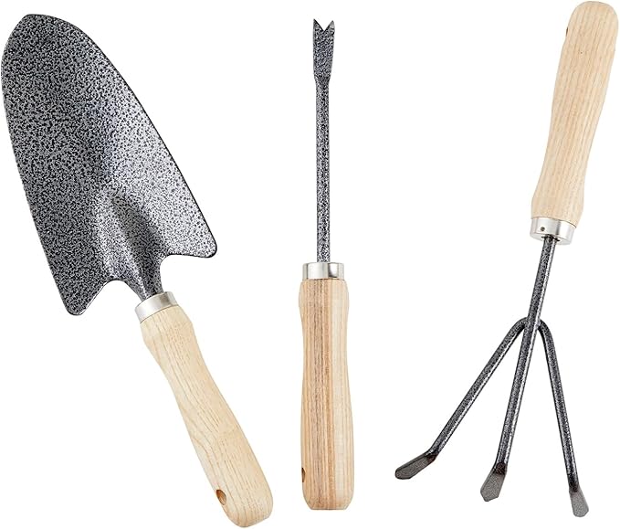 Santa Barbara Design Studio Garden Tool Set - Gift Boxed Steel Spade Cultivator &amp Weeder Gardening Essentials 3-Pieces You Grow Girl