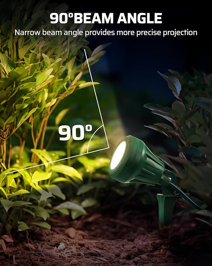 DEWENWILS Halloween Spotlight Outdoor &amp 25Ft Outdoor Extension Cord