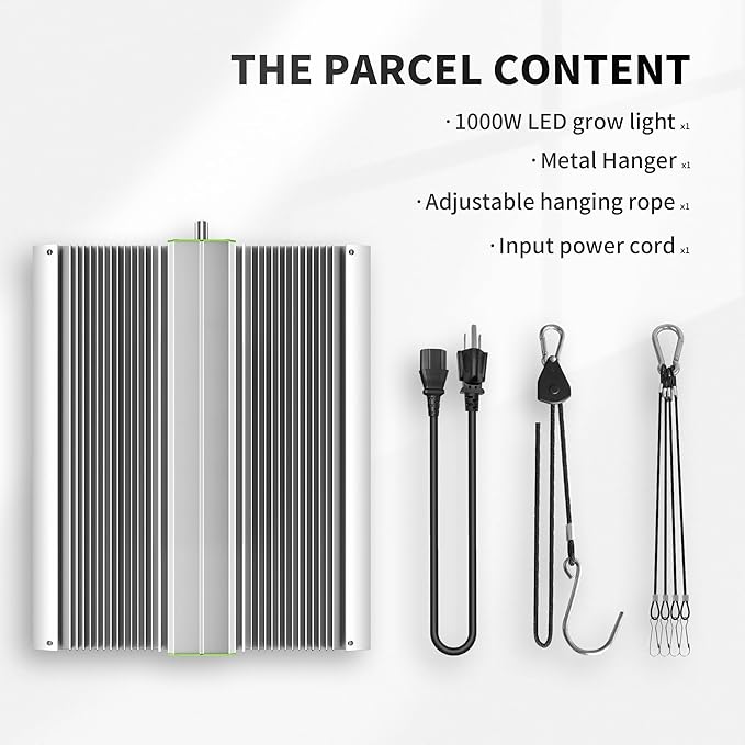BESTVA BP1000 Dimmable LED Light Full Spectrum Plant Lamp for Indoor Seed Starting Seedlings Vegetables &amp Household Plants