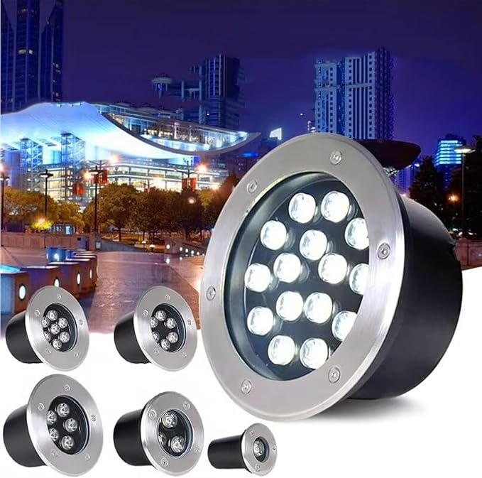Embedded Buried Lamp - Ground LED Landscape Lights Spotlight Led Beam Light AC220V LED IP67 Waterproof Staircase Floor Aisle Illumination Building Outdoor Lights(Green36W)
