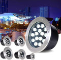 Embedded Buried Lamp - Ground LED Landscape Lights Spotlight Led Beam Light AC220V LED IP67 Waterproof Staircase Floor Aisle Illumination Building Outdoor Lights(RGB6W)