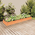 SKM Garden Raised Bed with Liner Brown 240x60x25 cm Solid Wood Fir (Weight-10KG)