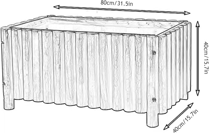 Garden Bed Wooden Planter Garden Boxes Outdoor Deep Root Planter Raised Bed for Vegetables Flowers Herbs
