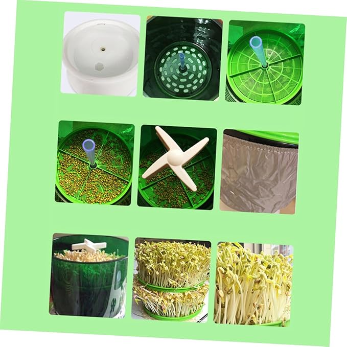 110v Microcomputer-Controlled Dual Sprouting Machine for Home Use Automatic Hydroponic Bean and Maker Temperature Control and Circulation System