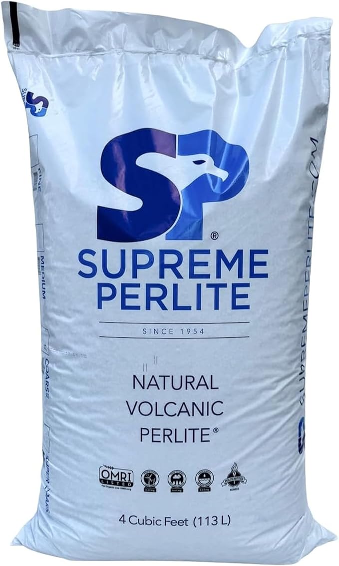 Supreme Perlite Coarse Horticultural Perlite for Potting Soil Seed Starting Propagation Organic Gardening &amp Soil Aeration 4 Cu Ft Bag