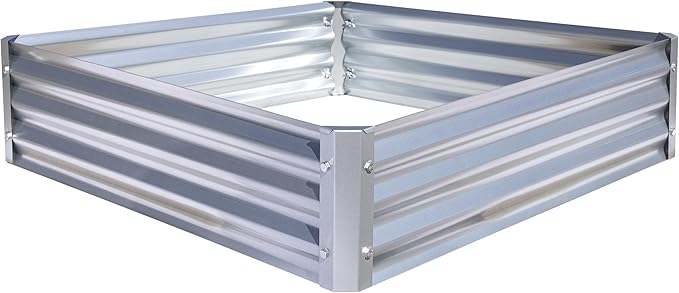 Arrow Sheds GrowIT Galvanized Steel Raised Flower and Plant Bed for The Garden or Greenhouse 40 x 40 x 11