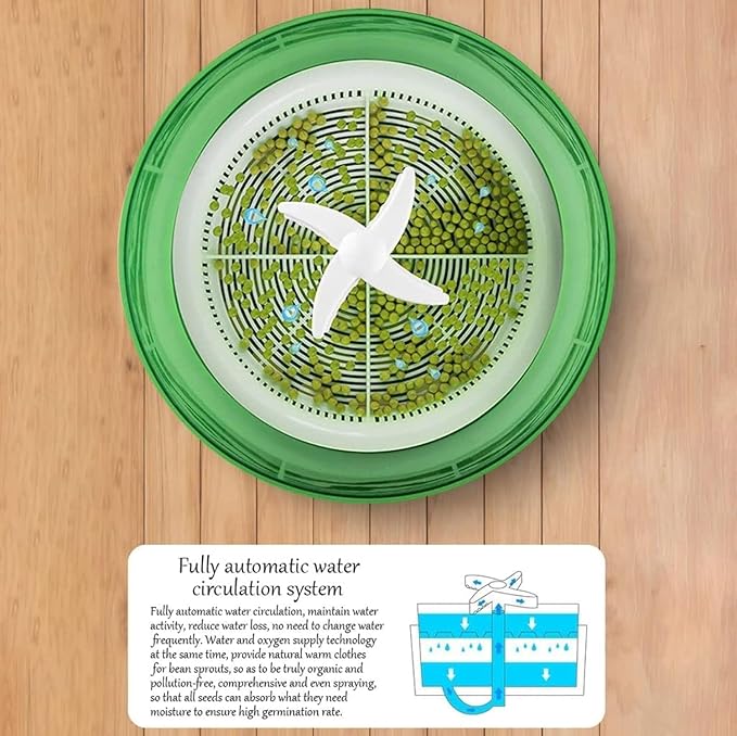 Bean Sprouts Machine Bean Sprouts Maker with Four Season Seed Sprouter Kit Seed Grow Cereal Tool for Wheatgrass Soybean
