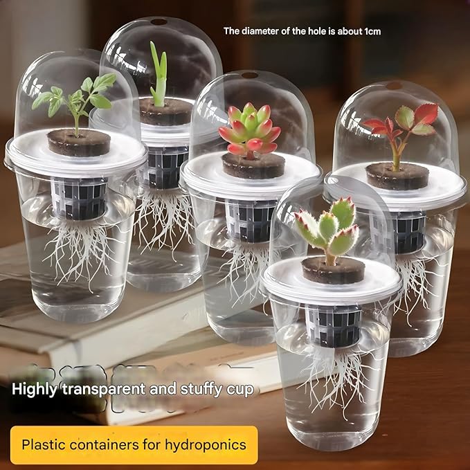 Hydroponics Growing System 5-Set Plant Germination Kit 2026 New – Hydroponics Supplies Planting Container Kit for Beet Canola PP Durable Material No Soil Needed Easy Installation