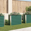 Green Galvanized Steel Raised Garden Bed - Retaining Wall Fencing for Landscape Veggies &amp Herbs on Patio 39.4x15.7x30.3 in