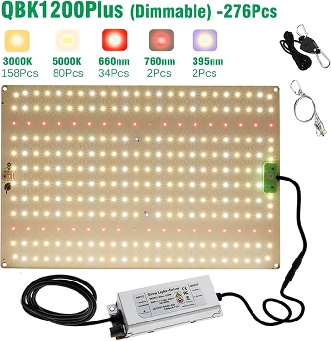 1200W/1500W LED Grow Light Full Spectrum Phytolamp Dimmable Plant Grow Light with Veg/Bloom Mode for Indoor Plants Seeding Veg &amp Bloom276Leds