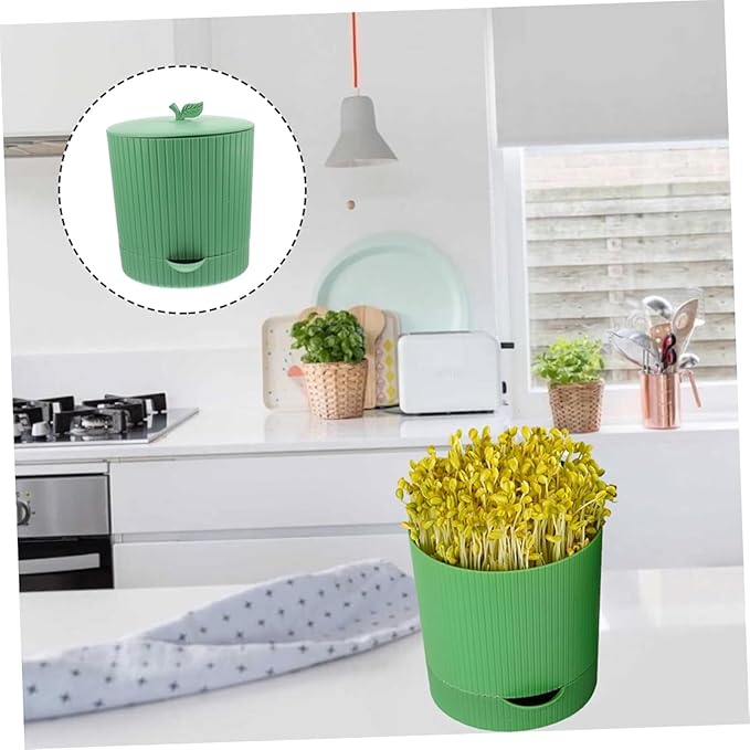 Bean Sprouts Machine Seed Sprouter Kit with Chassis360 Degrees Circulation Heating and Automatic Watering Multifunctional Planting Grid and Easy to Operation for Bean Sprouts Water Spinach