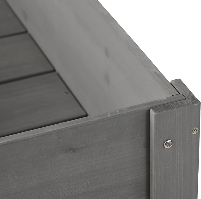 LIFE SKY 40-Inch Raised Garden Bed with Legs: Elevated Wooden Planter Box for Outdoor Plants &amp Flowers - Spacious Design for Balcony Growing in Apartments &amp Small Spaces