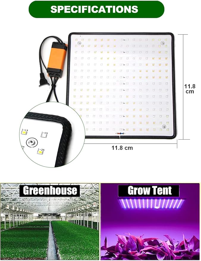 2PCS Upgraded 1000W LED Grow Lights Full Spectrum Dimmable Plant Grow Light for Greenhouse and Indoor Plant Veg and Flower GrowingBlack