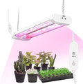 Hlite 16inch Adjustable Full Spectrum Plant Growing Lamps- Linkable Grow Lights for Indoor Plants Plug and Hanging Design with On/Off Switch Timer Hanging Grow Light from Seedling to FloweringWhite