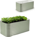 Epic Gardening 6-in-1 Modular Galvanized Raised Garden Bed Kit 29 Tall Metal Planter Box Durable Aluzinc Steel Raised Garden Bed Outdoor for Vegetables Herbs Flowers &amp Fruits - Medium Mist Gr
