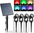 Solar Spot Lights Outdoor Solars Landscape Spotlights IP65 Waterproof 9.8ft CableAuto On/Off Outdoor Wall Lights for Garden Yard Driveway Porch Walkway Pool(RGB)