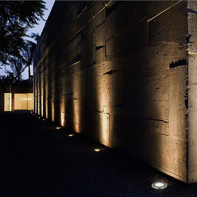 Recessed Underground Light - Outdoor Led Underground Light No Glare Landscape Lighting Spotlight Ip67 Waterproof Garden Lights Led Decking Lights Apply to Stairs TER-Green Light-3W