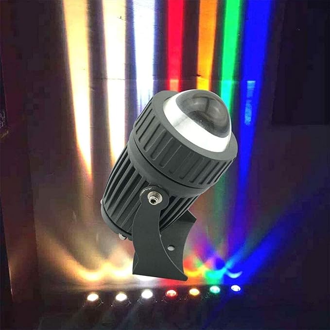 10W Rotation Spotlight - Long Range LED Flood Lights Narrow Beam Angle Landscape Lamps AC 220V Outdoor Wall Washer IP65 Building Exterior Wall Lighting Projector(Green)