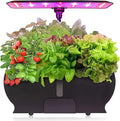 GeRRiT 9 Pods Hydroponics Growing System Indoor Garden with LED Grow Light Pump System Adjustable Height Automatic Timer Plants Germination Kit for Home Office Nero